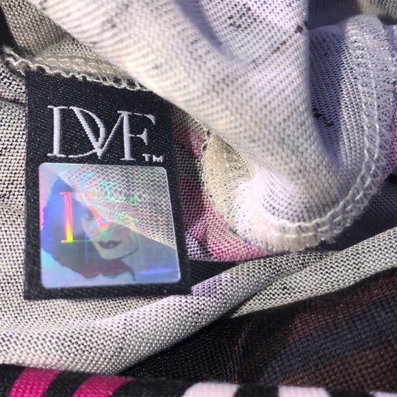 DVF size 0 vintage silk retro print shift dress - Picture 9 of 11